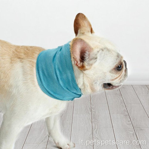 Dog bandana estate triangolare cucciolo di sciarpa raffreddamento velo